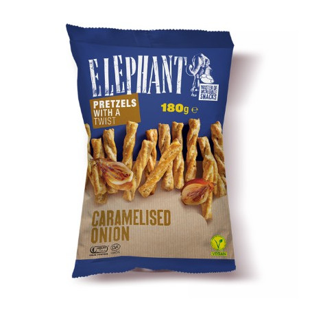 TWISTED PRETZELS OIGNON CARAMÉLISÉ 180G - ELEPHANT